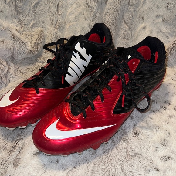 Nike Other - Nike Vapor Red & Black Baseball Cleats Sz 12